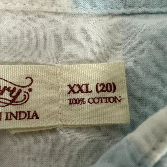 Faded Glory Women's XXL 20 Blue Fair Button Up Shirt Long Sleeve - Picture 4 of 5